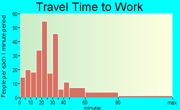 Morgan Mill-Bluff Dale travel time to work - commute