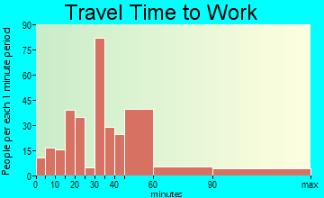 North Buena Vista travel time to work - commute