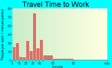 Virginia City travel time to work - commute