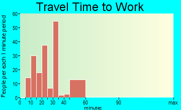 Bowling Green commuting: travel time to work