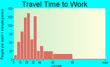 Brownsville commuting: travel time to work