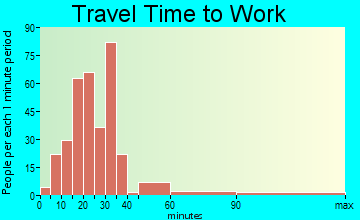 Wildersville travel time to work - commute