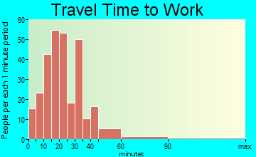 Williamsburg travel time to work - commute