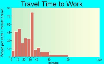 Flagler Beach travel time to work - commute