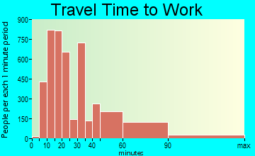 Homestead travel time to work - commute