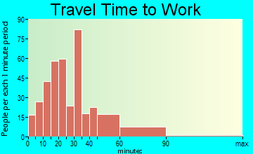 Mims travel time to work - commute