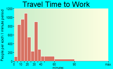 Palm Coast travel time to work - commute