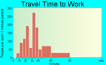 Palmetto Estates travel time to work - commute