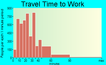 Palm Harbor travel time to work - commute