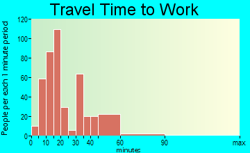 Roanoke travel time to work - commute