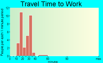 Wausau travel time to work - commute