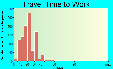 Williamsburg travel time to work - commute