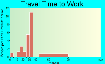 Mitchell travel time to work - commute