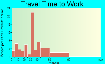 Nahunta travel time to work - commute