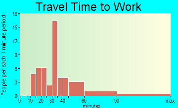 Pine Lake travel time to work - commute