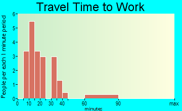 Pulaski travel time to work