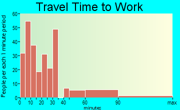 Reidsville travel time to work - commute