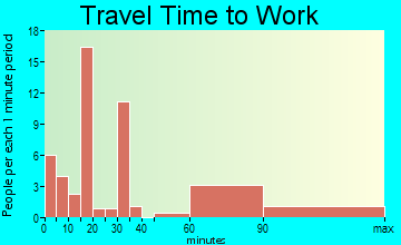 Naalehu commuting: travel time to work