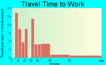 Nanawale Estates commuting: travel time to work