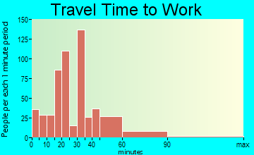 Waikoloa Village travel time to work - commute