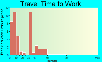 Mud Lake travel time to work - commute