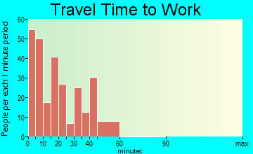 Roanoke travel time to work