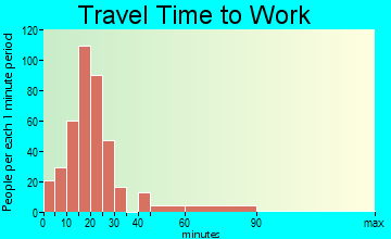 Rochester travel time to work - commute