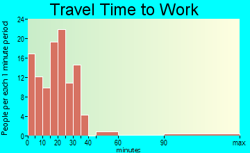 Wayne City travel time to work