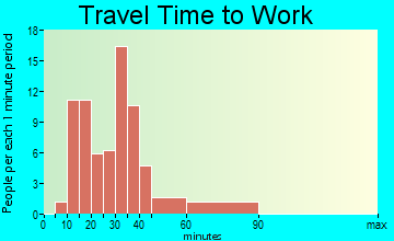 Waynesville travel time to work