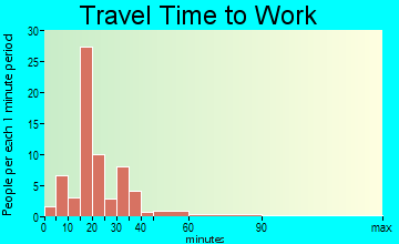 Bruceville travel time to work - commute