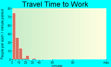 Metlakatla commuting: travel time to work