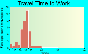 Nichols travel time to work
