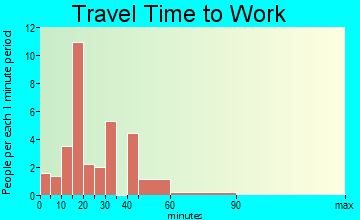 Pulaski travel time to work
