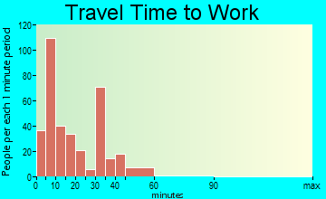 Williamsburg travel time to work - commute