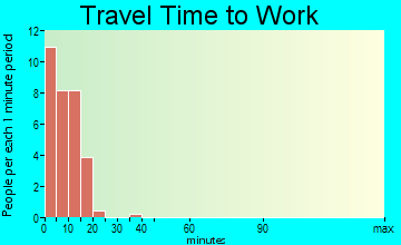 Togiak commuting: travel time to work