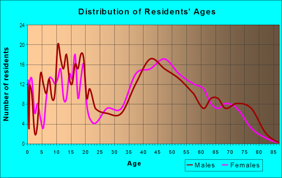 Age and Sex of Residents in Northwest Area in Grand Junction, CO