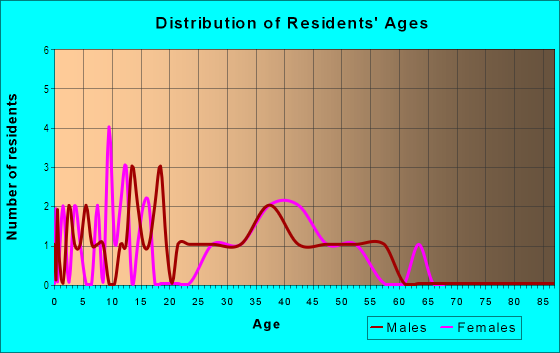 Age and Sex of Residents in Country Village in Tampa, FL