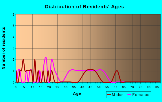 Age and Sex of Residents in Hollyglen Village in Tampa, FL