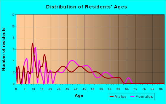 Age and Sex of Residents in Mil Pond Village in Tampa, FL