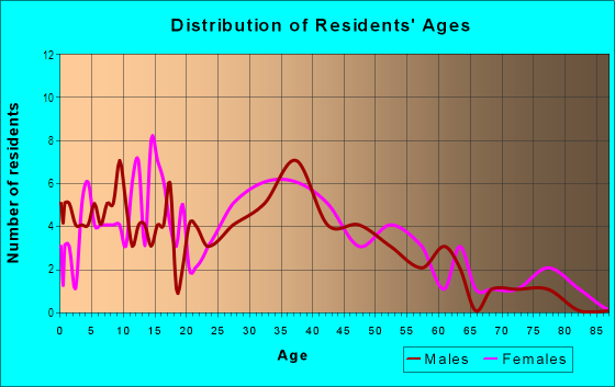 Age and Sex of Residents in Rosemount Village in Tampa, FL