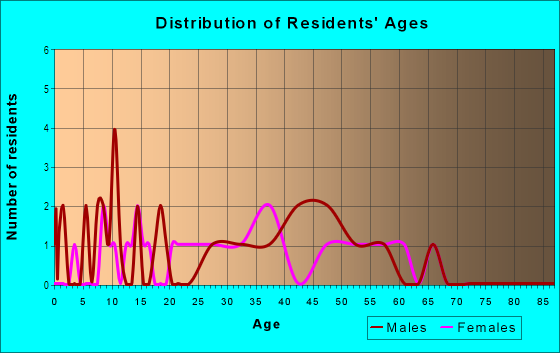 Age and Sex of Residents in Woodbridge Park in Tampa, FL