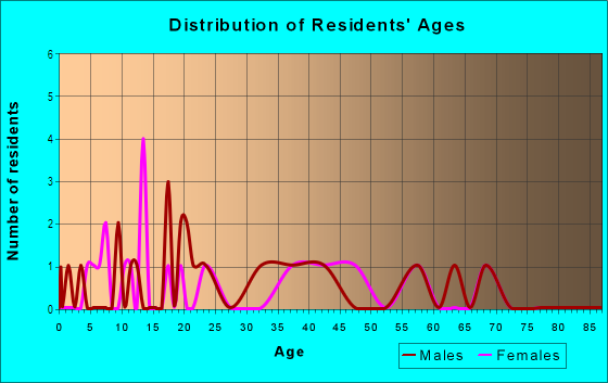 Age and Sex of Residents in Ayers Heights in Tampa, FL