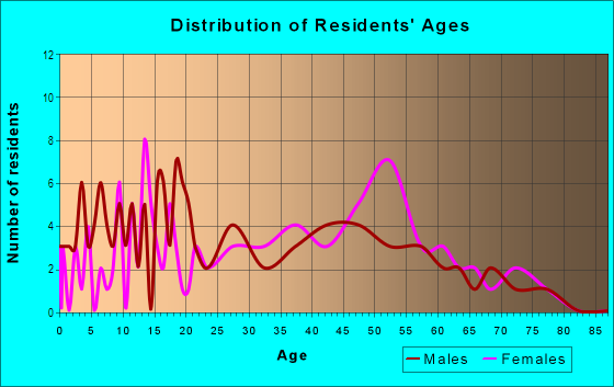 Age and Sex of Residents in Kings's Forest in Tampa, FL