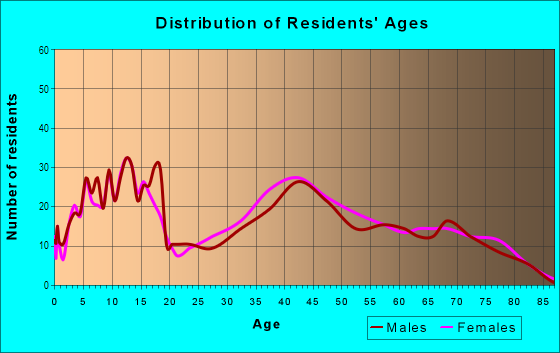 Age and Sex of Residents in Lincolnwood Estates in Lutz, FL