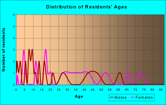 Age and Sex of Residents in Seminole Crest in Tampa, FL