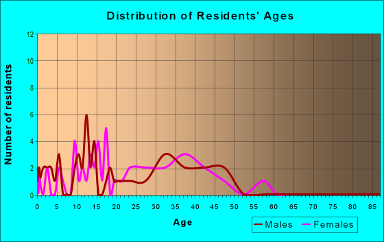 Age and Sex of Residents in Silver Forrest in Lutz, FL
