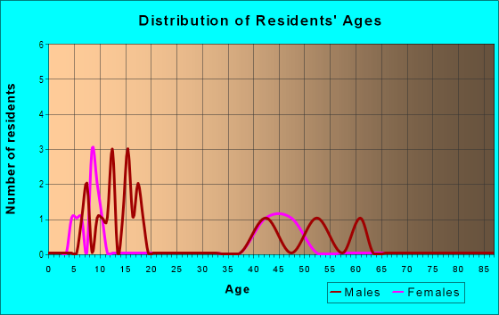 Age and Sex of Residents in The Bluffs in Tampa, FL