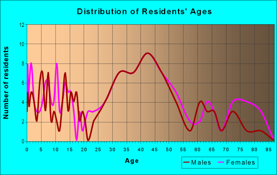 Age and Sex of Residents in Bel Mar in Tampa, FL