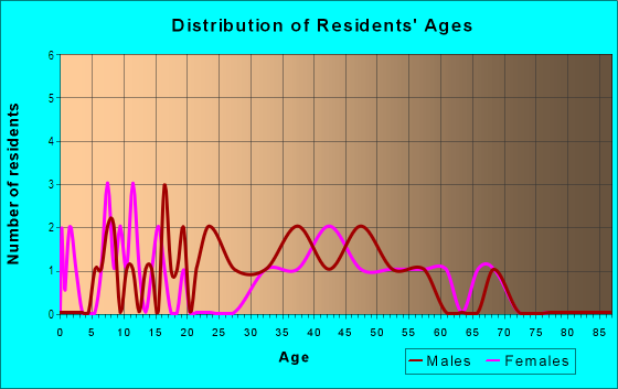 Age and Sex of Residents in Golden Estates in Tampa, FL