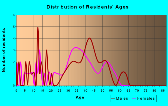 Age and Sex of Residents in Midway Heights in Tampa, FL